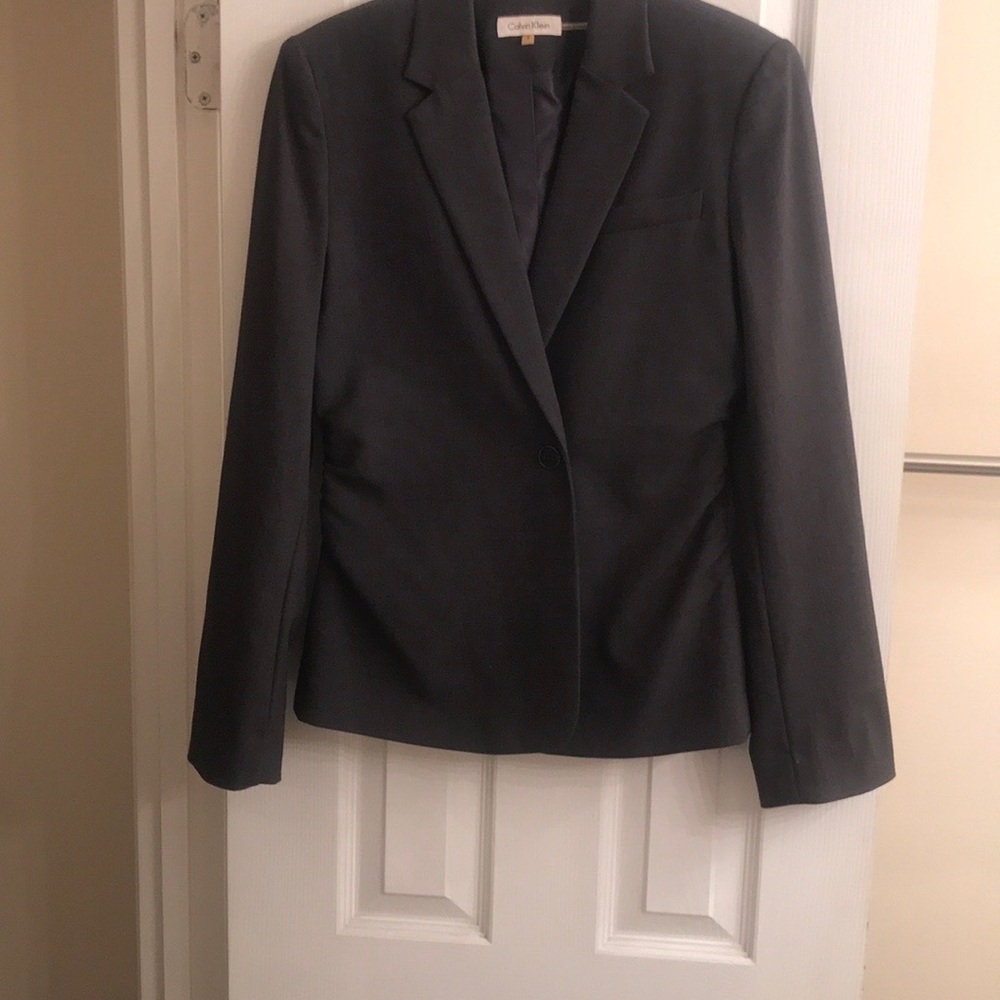 Calvin Klein Women’s Gray Tailored Fitted Blazer